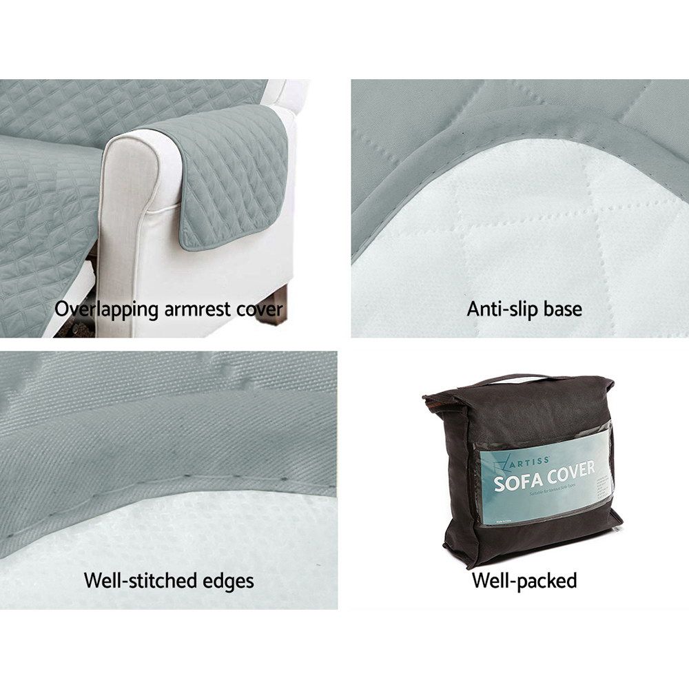 Artiss Sofa Cover Couch Covers 4 Seater Easy to Clean Grey