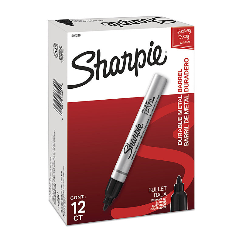 SH Metl PermMrk BT Blk NP Bx12 Sharpie