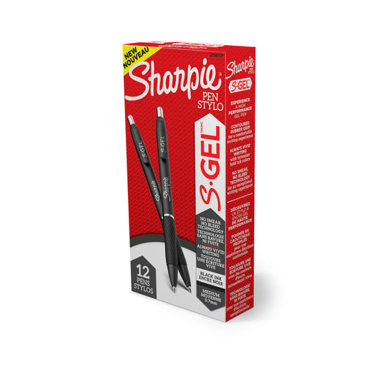 Sharpie Gel 0.7mm Black Bx12 Sharpie