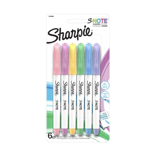 Sharpie S-Note Pastel Pk6 Bx6 Sharpie