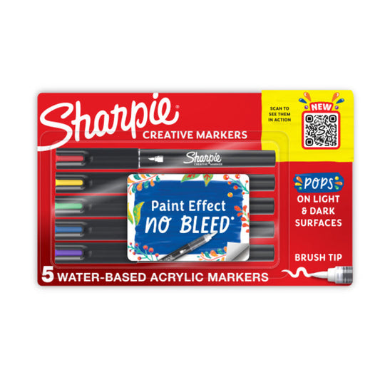 SH Creat Mrk Brush Ast Pk5 Bx6 Sharpie
