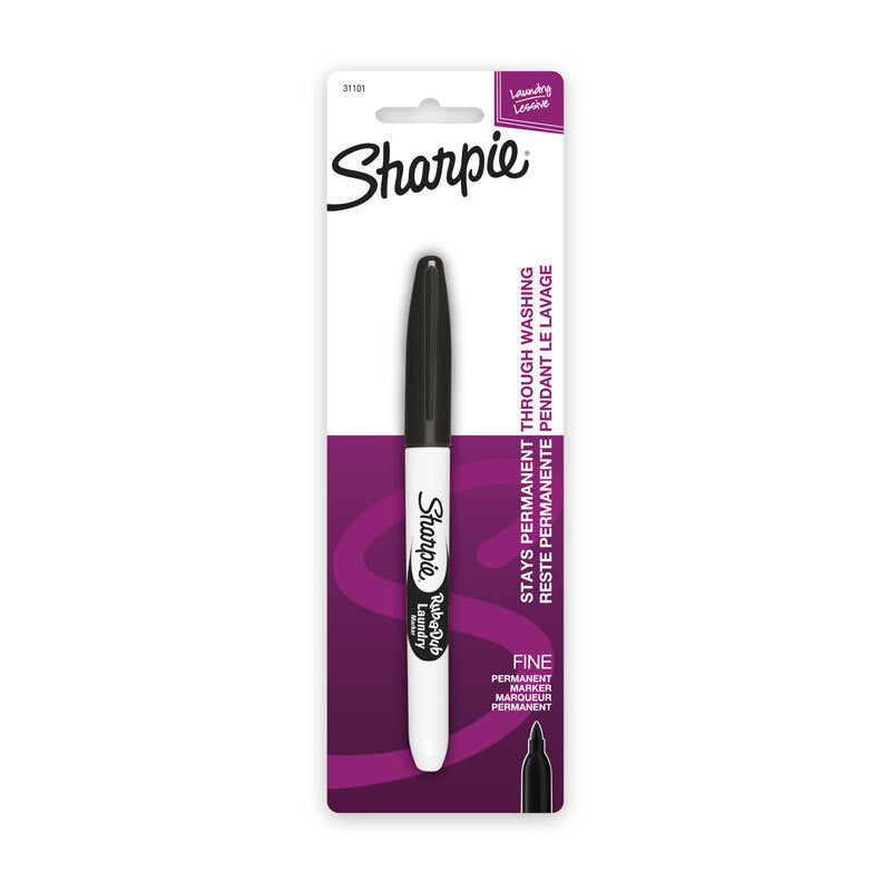 SH Rub aDub Lndry Mrkr Blk Bx6 Sharpie