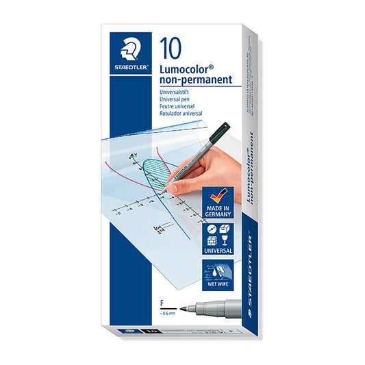 Staed Non Perm Fn 0.6 Blk Bx10 Staedtler