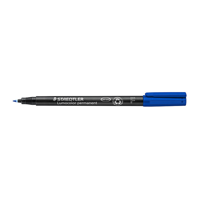 Staed Perm Marker Fin Blu Bx10 Staedtler
