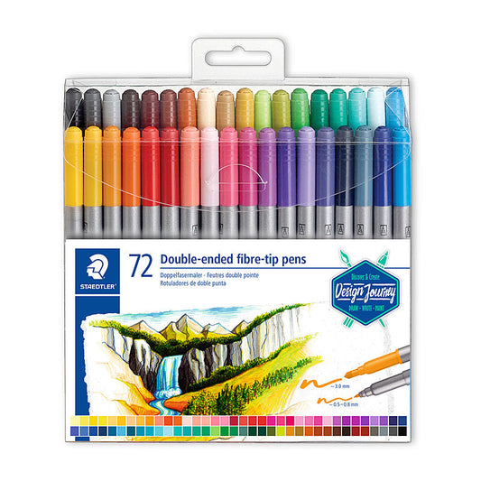 Staed Dbl Fibre Pen Ast Wlt72 Staedtler