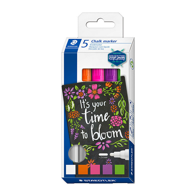 Staed Chalk Marker 344 Ast Pk5 Staedtler