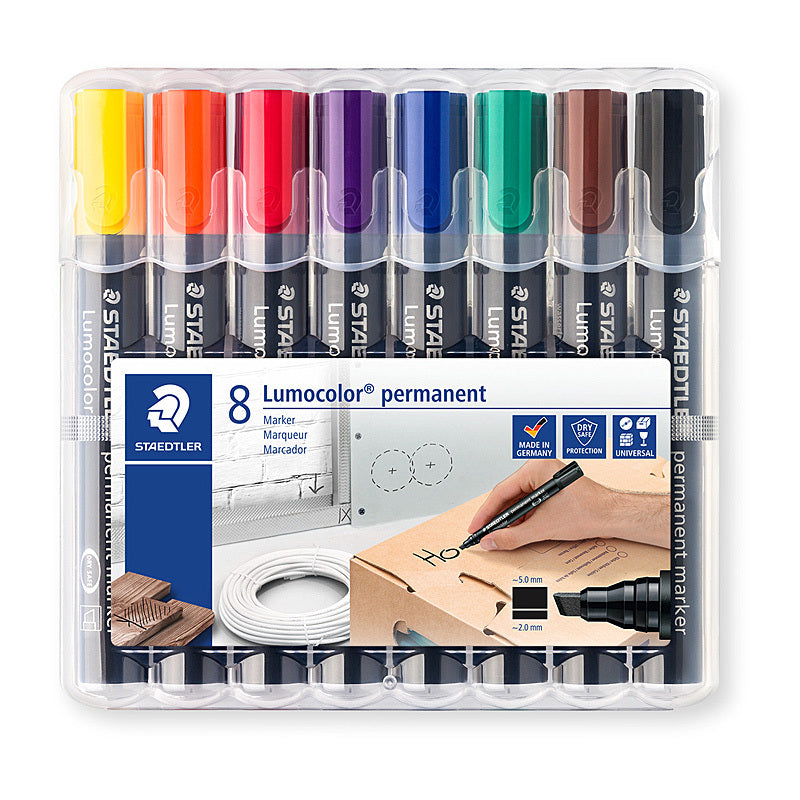 Staed Perm Mrk Chisel Ast Wlt8 Staedtler