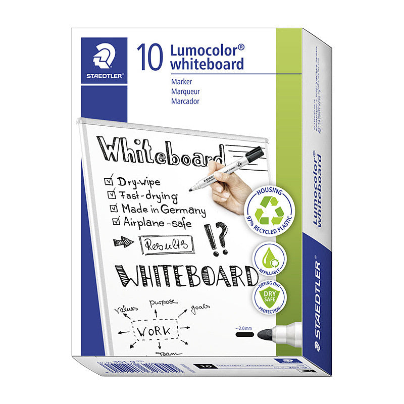 Staed W/BMrk 351 Bull Blk Bx10 Staedtler