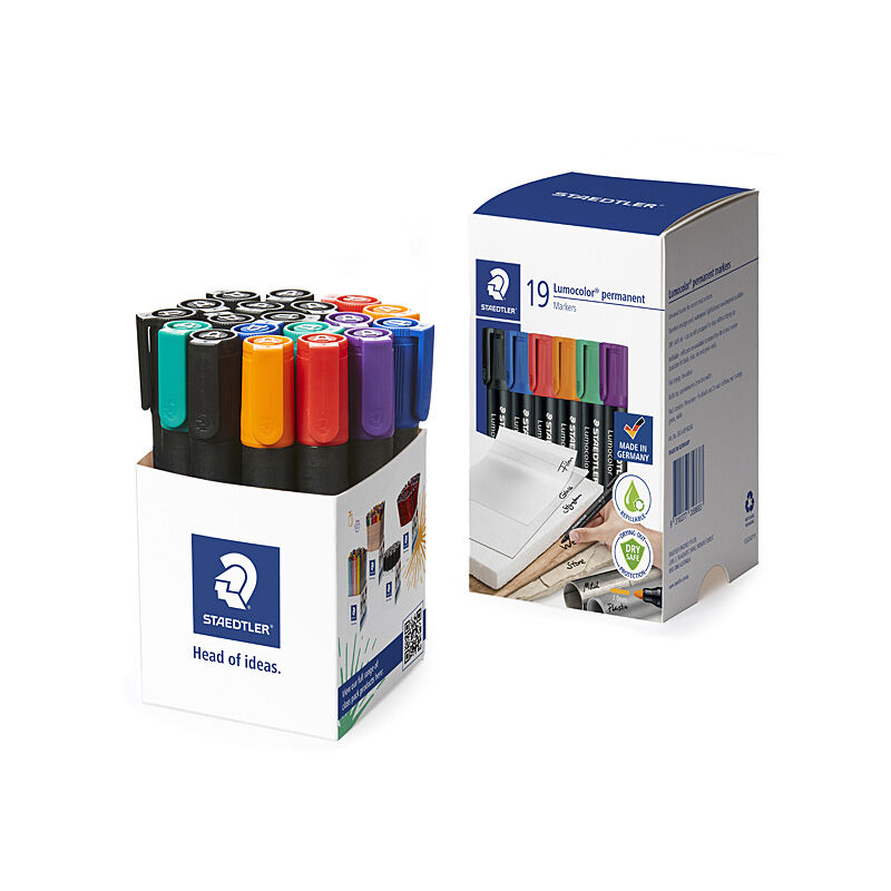 Staed PermMk 352 Bul Ast Bx19 Staedtler