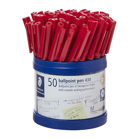 Staed Ballpoint430 MdRed Cup50 Staedtler