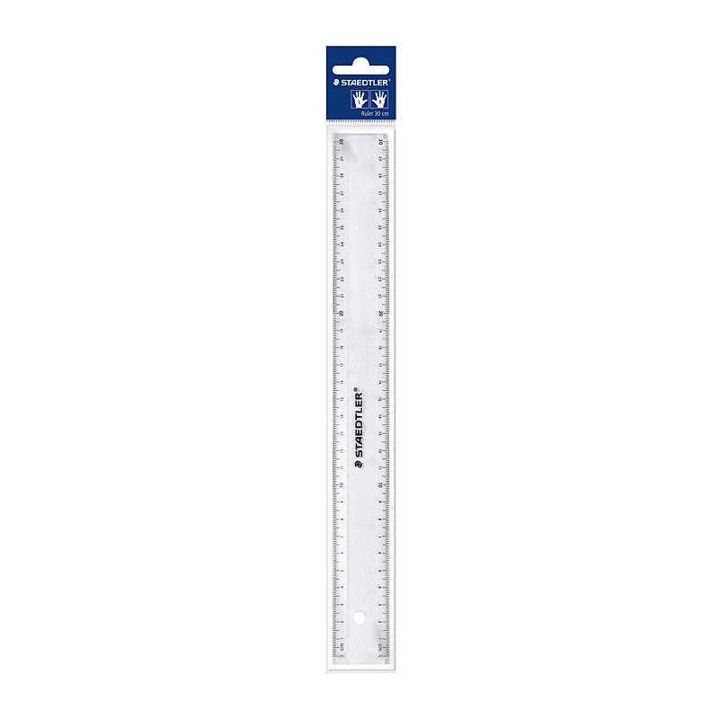 Staed Ruler 30cm Transp Bx20 Staedtler