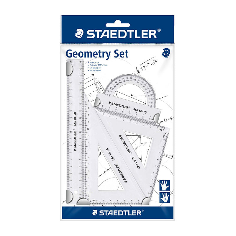 Staed Geometry Set of 4 Transp Staedtler