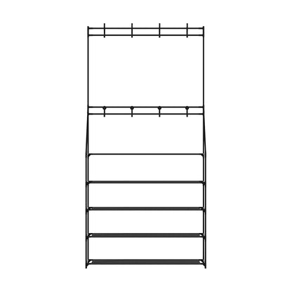 Artiss Shoe Rack Hall Tree 16 Pairs Black