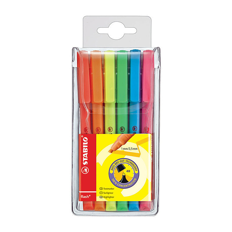 Stabilo Flash H/Light Ast Wlt6 Stabilo