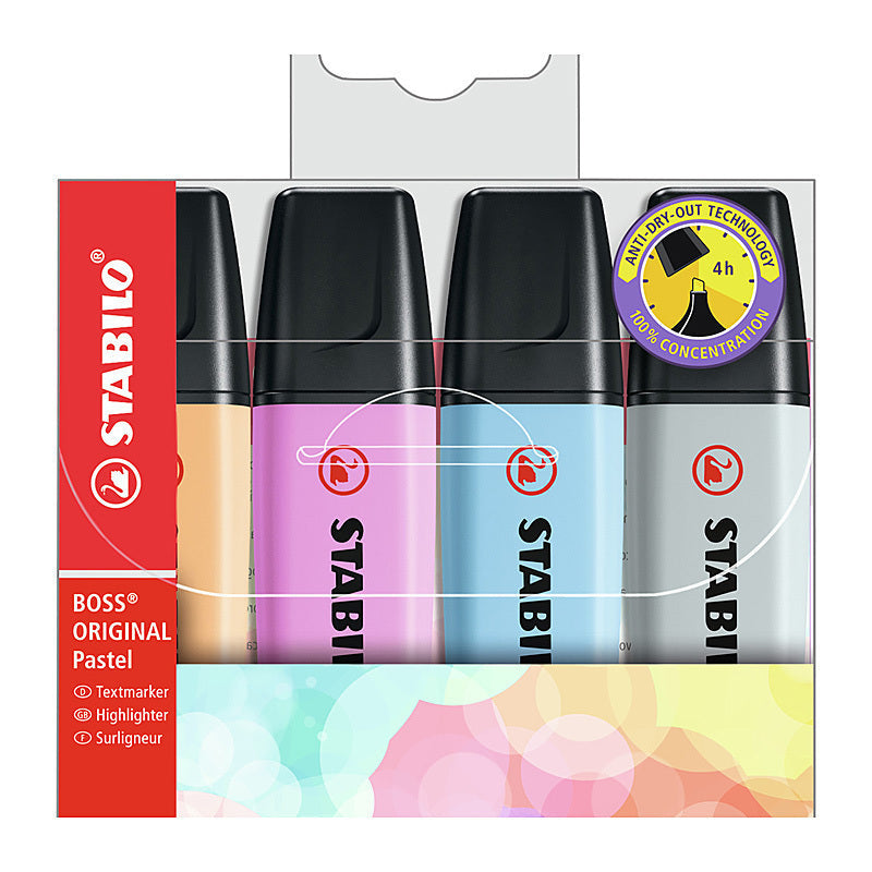 Stabilo Boss Pastel Ast1 Pk4 Stabilo
