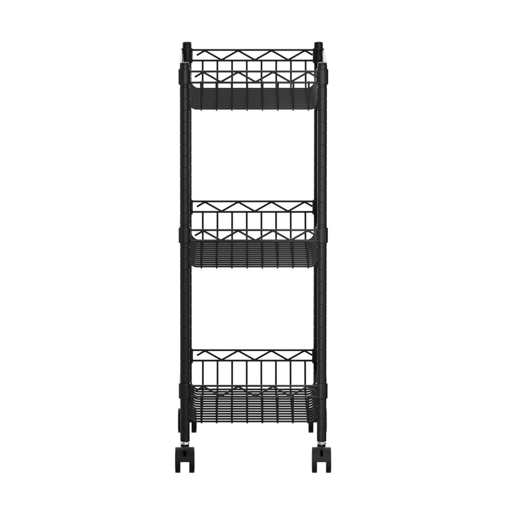 Artiss 3-Tier Shelving Unit Adjustable Garage Storage Kitchen Rack With Wheels Tristar Online