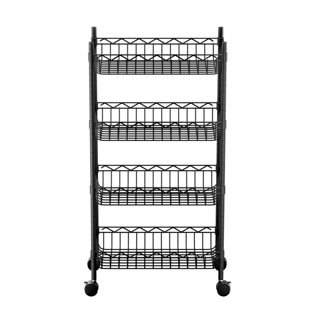 Artiss 4-Tier Shelving Unit Adjustable Garage Storage Kitchen Rack With Wheels Tristar Online