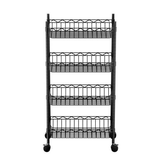 Artiss 4-Tier Shelving Unit Adjustable Garage Storage Kitchen Rack With Wheels Tristar Online