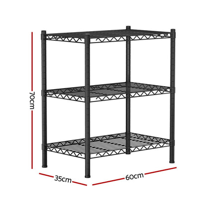 Artiss 3-Tier Shelving Unit Adjustable Garage Storage Shelves Kitchen Rack Steel Tristar Online