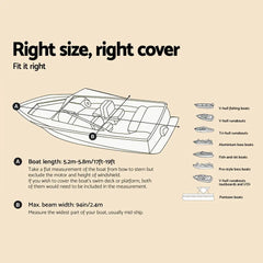 Seamanship 17-19ft Boat Cover Trailerable Jumbo 600D Marine Heavy Duty Tristar Online