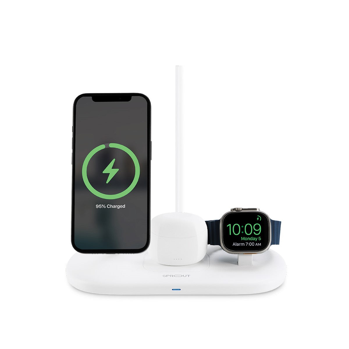 Sprout Qi2 Magnetic 3-in-1 Wireless Charger White ( AU Version ) Sprout