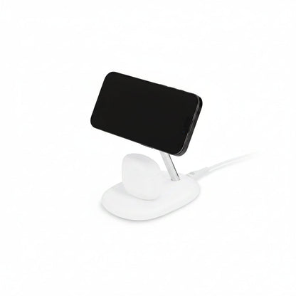 SPROUT Qi2 Magnetic 2-in-1 Wireless Charger - White - Fast Charging Stand for iPhone & AirPods (Copy) SPROUT