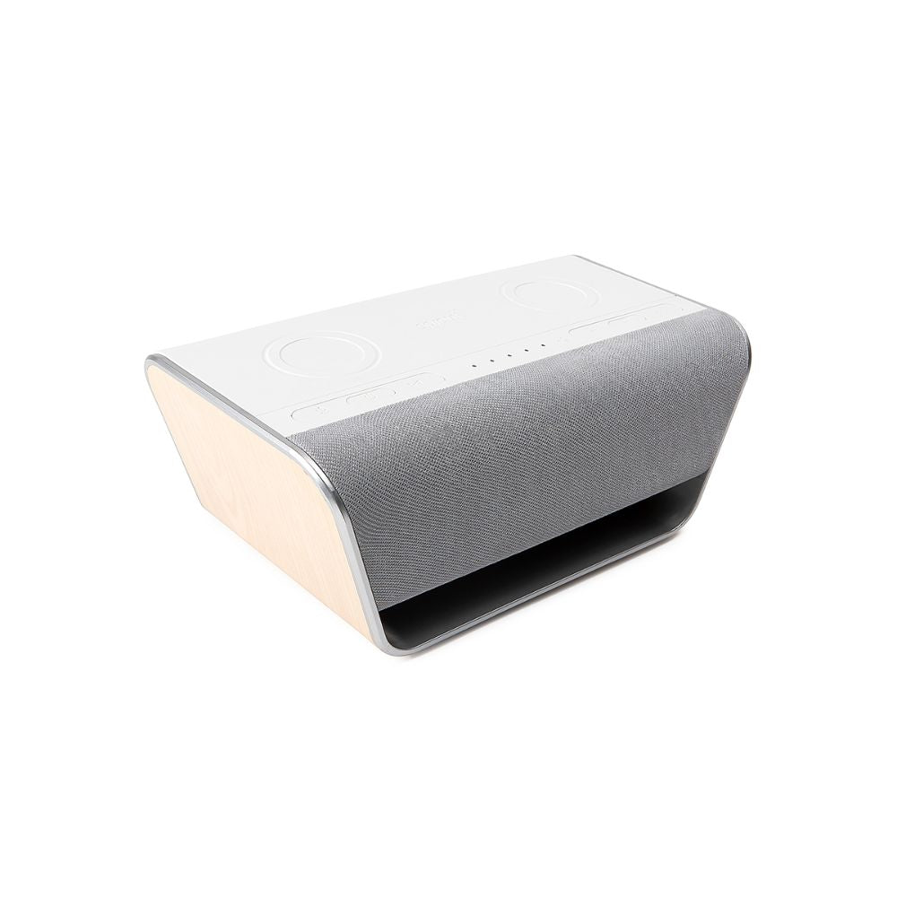 Sprout Immerse speaker angled view with visible controls