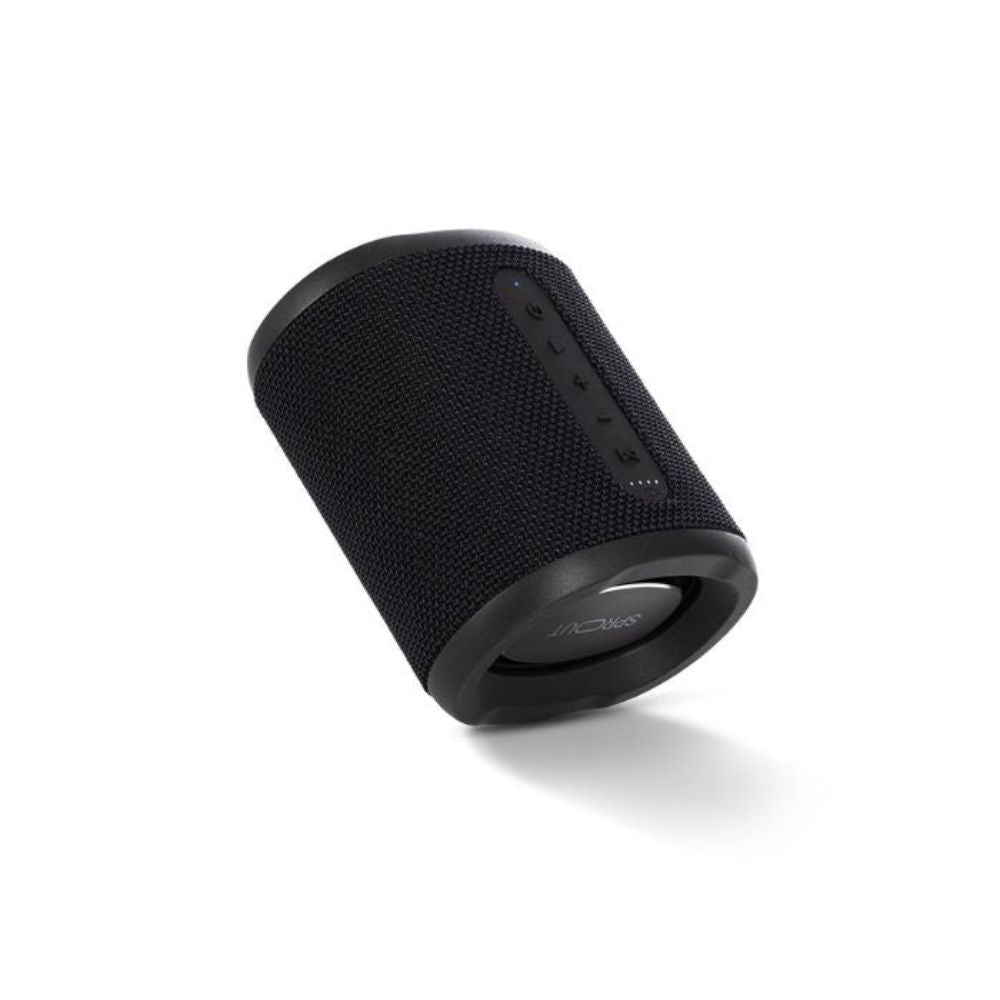 Sprout Soundwave Lite speaker lying flat, front grill visible