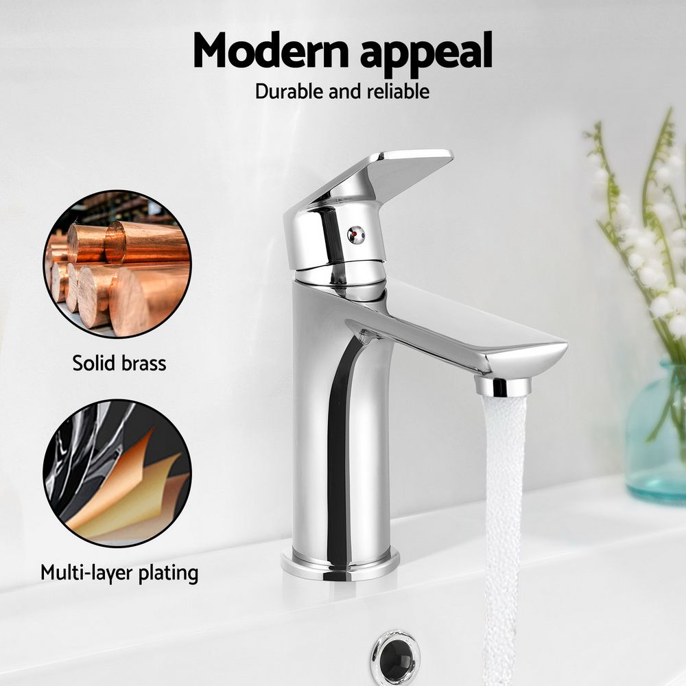 Bathroom Basin Mixer Tap Brass Faucet Vanity Laundry Sink Chrome