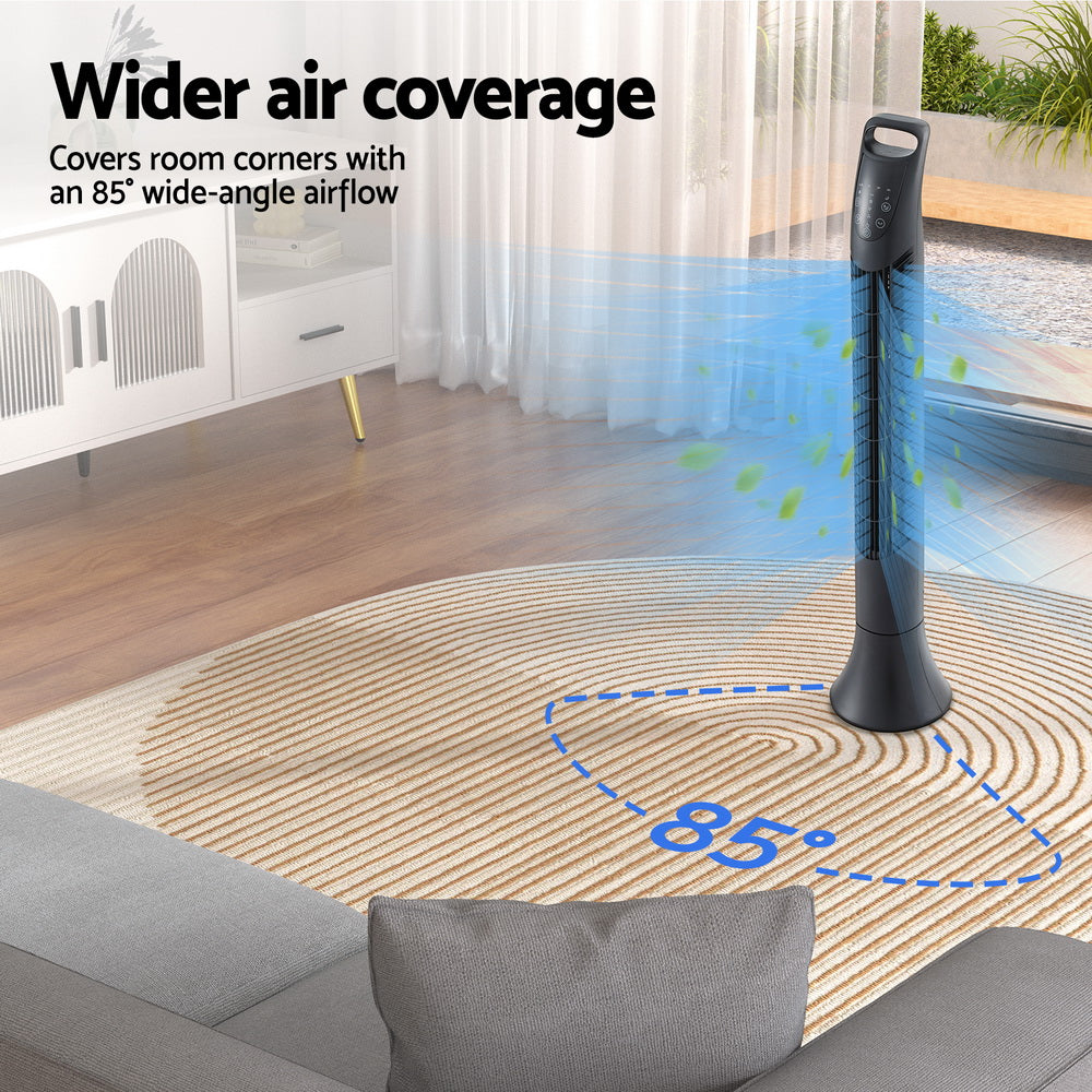 Devanti Tower Fan Oscillating 3 Speeds with Remote 91cm Tristar Online
