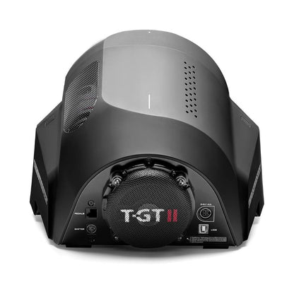 Close-up of T-GT II wheel and controls in black finish