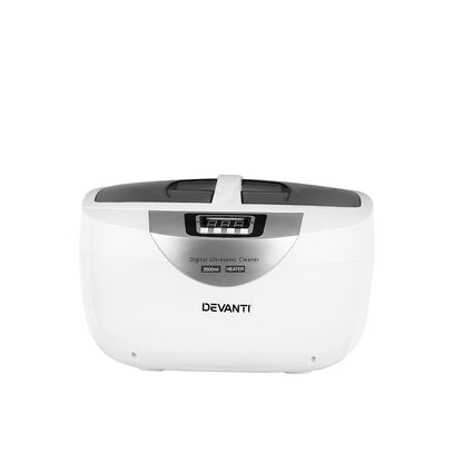 Devanti 2500ml Ultrasonic Cleaner Heater Jewellery Glasses Cleaning Machine 70W Tristar Online