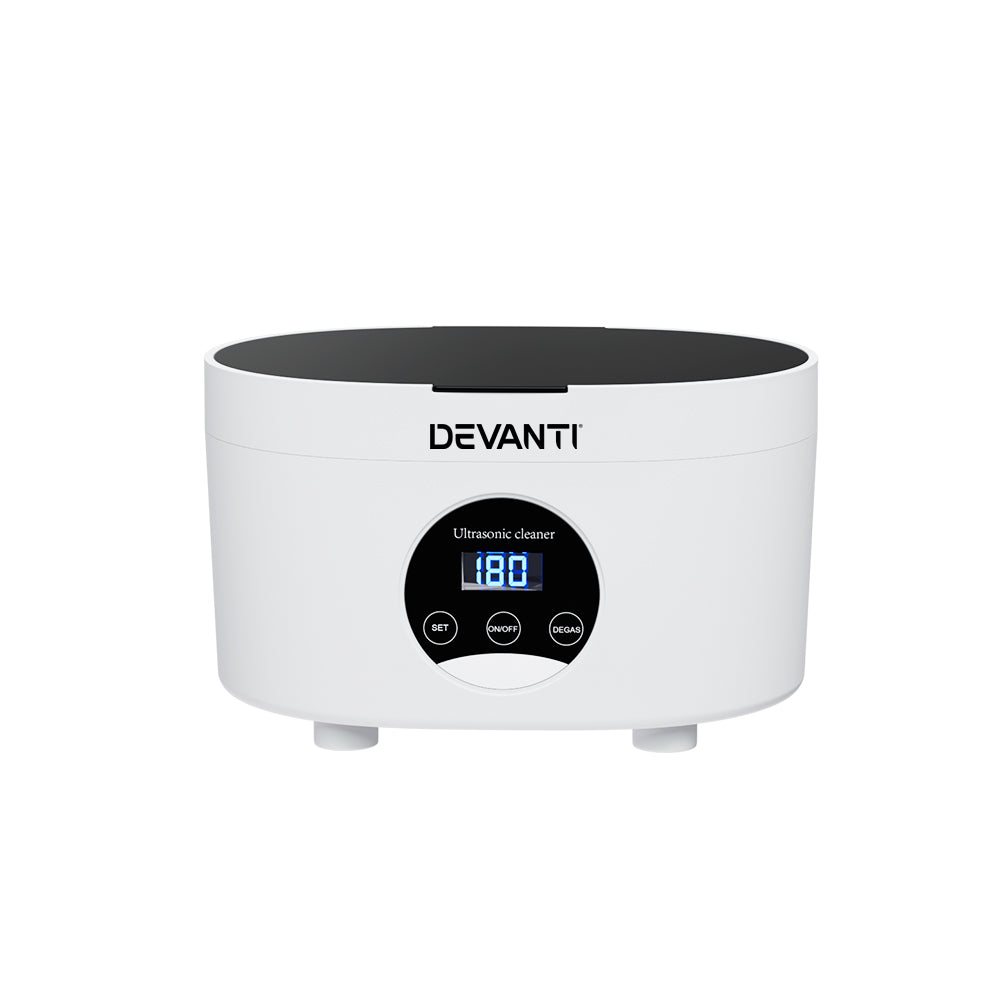 Devanti 600ml Ultrasonic Cleaner Timer Jewellery Glasses Cleaning Machine Degas Tristar Online