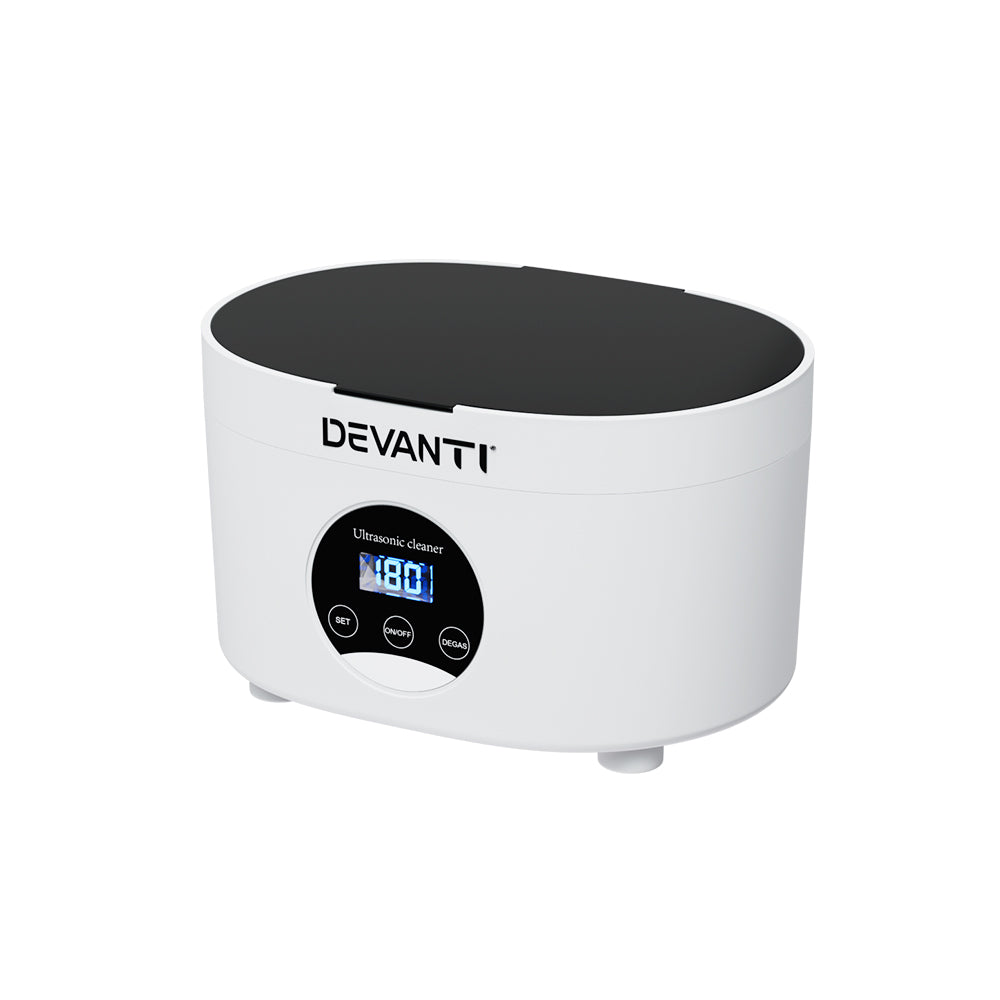 Devanti 600ml Ultrasonic Cleaner Timer Jewellery Glasses Cleaning Machine Degas Tristar Online