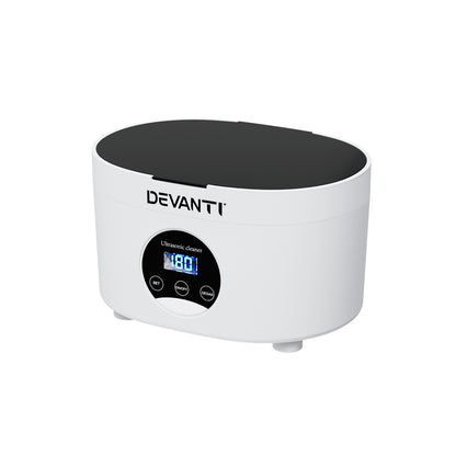 Devanti 600ml Ultrasonic Cleaner Timer Jewellery Glasses Cleaning Machine Degas Tristar Online