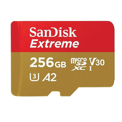 256GB Extreme microSDXC UHS-I Memory Card with Adapter