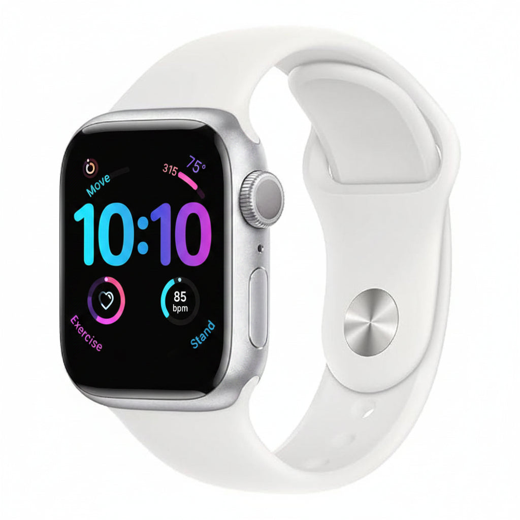 Apple Watch Series 9 41MM GPS + Cellular - Aluminum Case Silver Sport band With 100% Battery - Pristine - Refurbished Apple