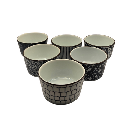 Ceramic Bakeware Set Blue Patterned Ramekins Set of 6 Tristar Online