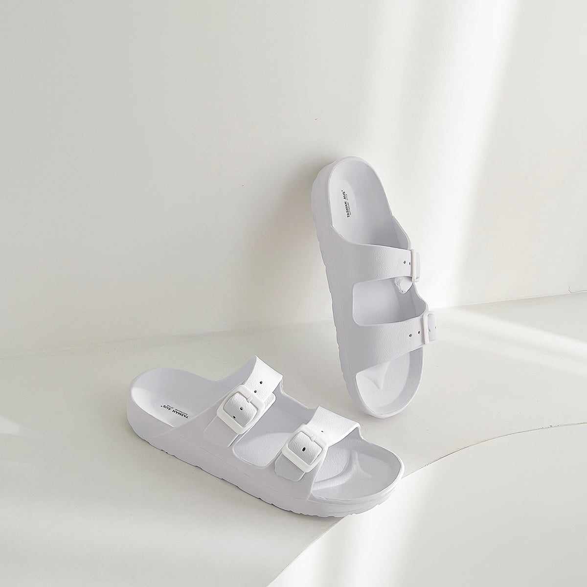 UNISEX BEACH SLIDES 0099 - MEN - White / AUS Ladies5.5/Men3.5/EU36/23cm Tristar Online
