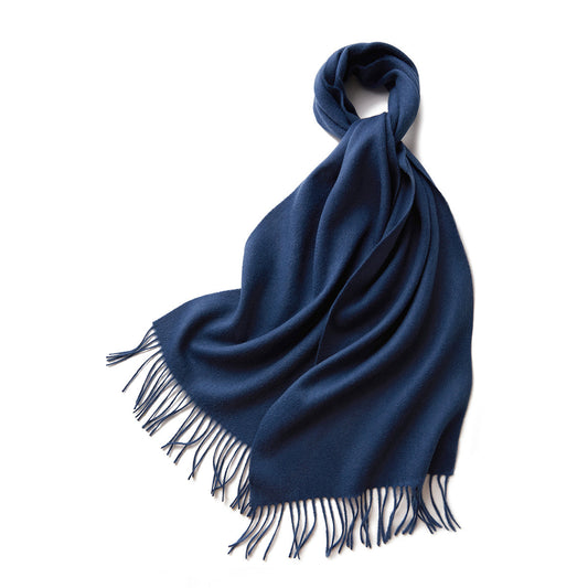 100% MERINO VIRGIN WOOL SCARF 970116 NAVY Tristar Online
