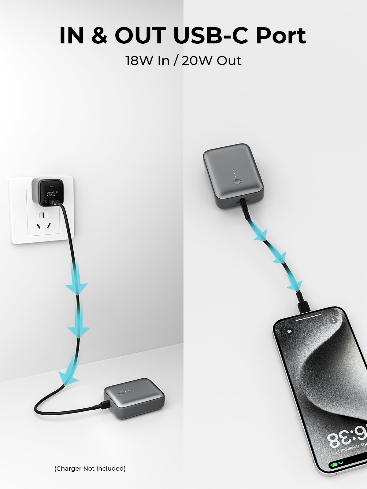 AUKEY Spark Mini 10000 Compact Fast Charging Power Bank (PB-Y55) Tristar Online