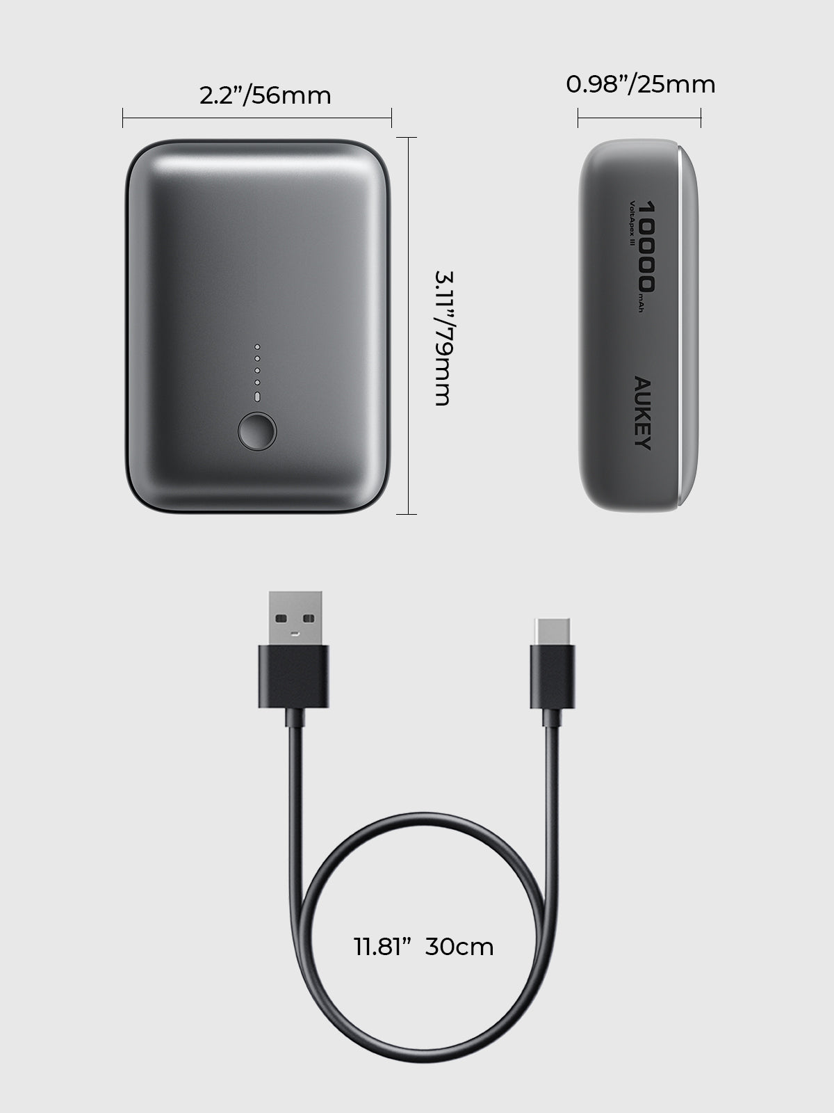 AUKEY Spark Mini 10000 Compact Fast Charging Power Bank (PB-Y55) Tristar Online