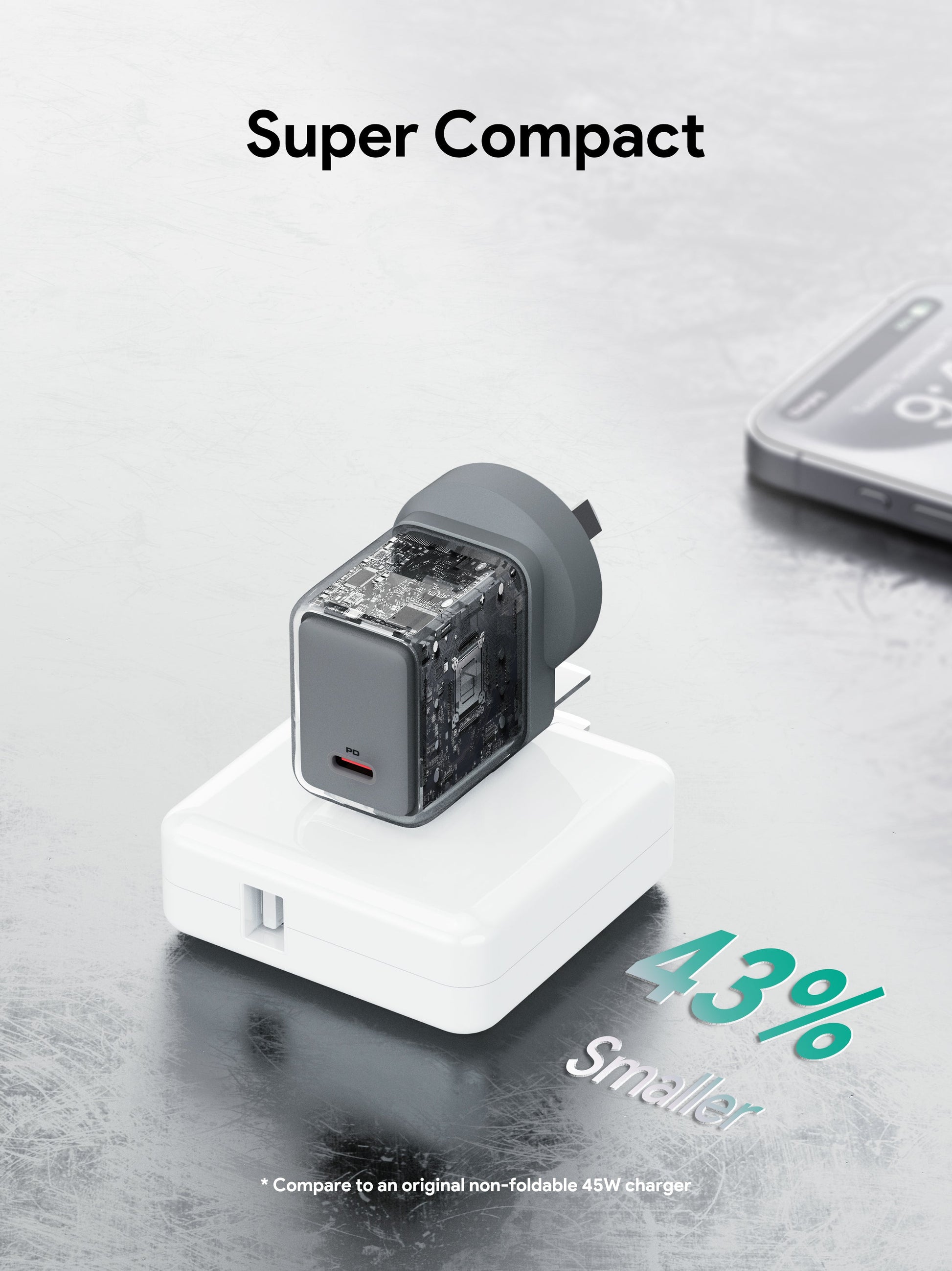 Aukey Comet 45W PD Fast Wall Charger GaN USB-C (PA-C2) Tristar Online