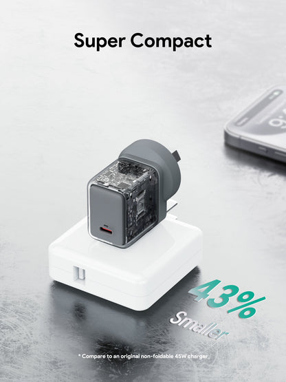Aukey Comet 45W PD Fast Wall Charger GaN USB-C (PA-C2) Tristar Online