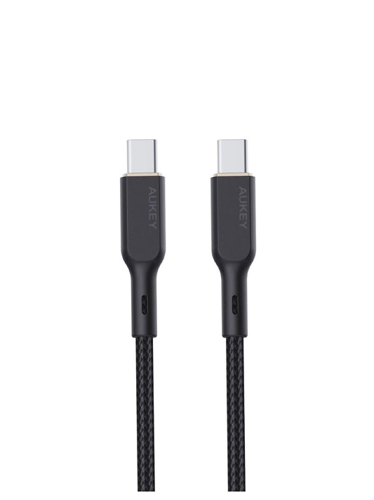 Aukey Circlet CC 60W 1m Nylon Braided USB-C to USB-C Cable (CB-NCC1) Tristar Online