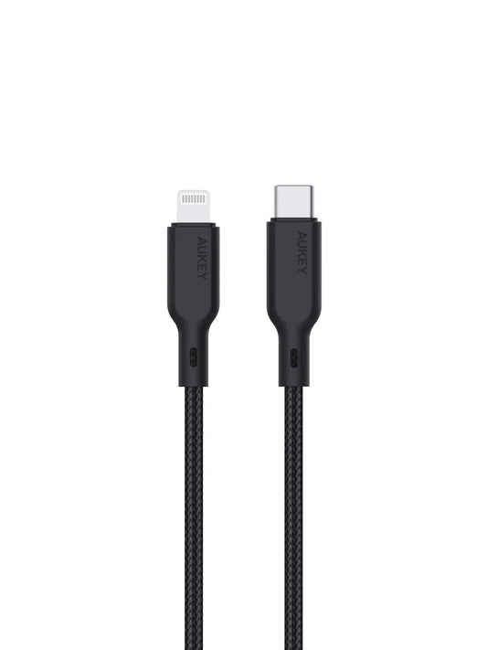 Aukey Circlet CL 1m Aramid Fiber Core USB-C TO Lightning Black (CB-KCL1) Tristar Online