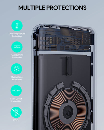 Aukey MagLinnk 6700mAh Magnetic Wireless Charging Power Bank (PB-MS01) Tristar Online