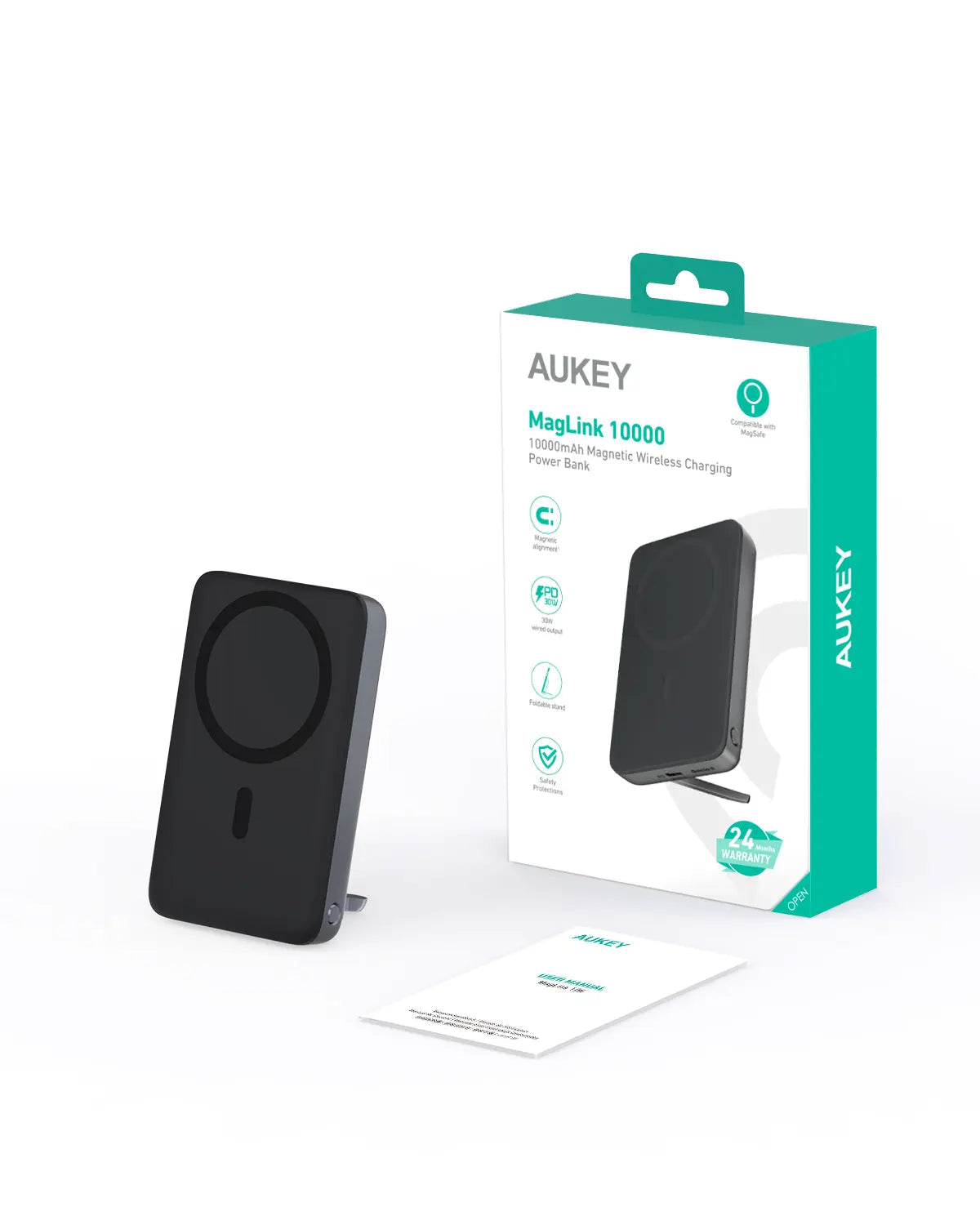 Aukey MagLinnk 10000mAh Magnetic Wireless Charging Power Bank (PB-MS02) Tristar Online