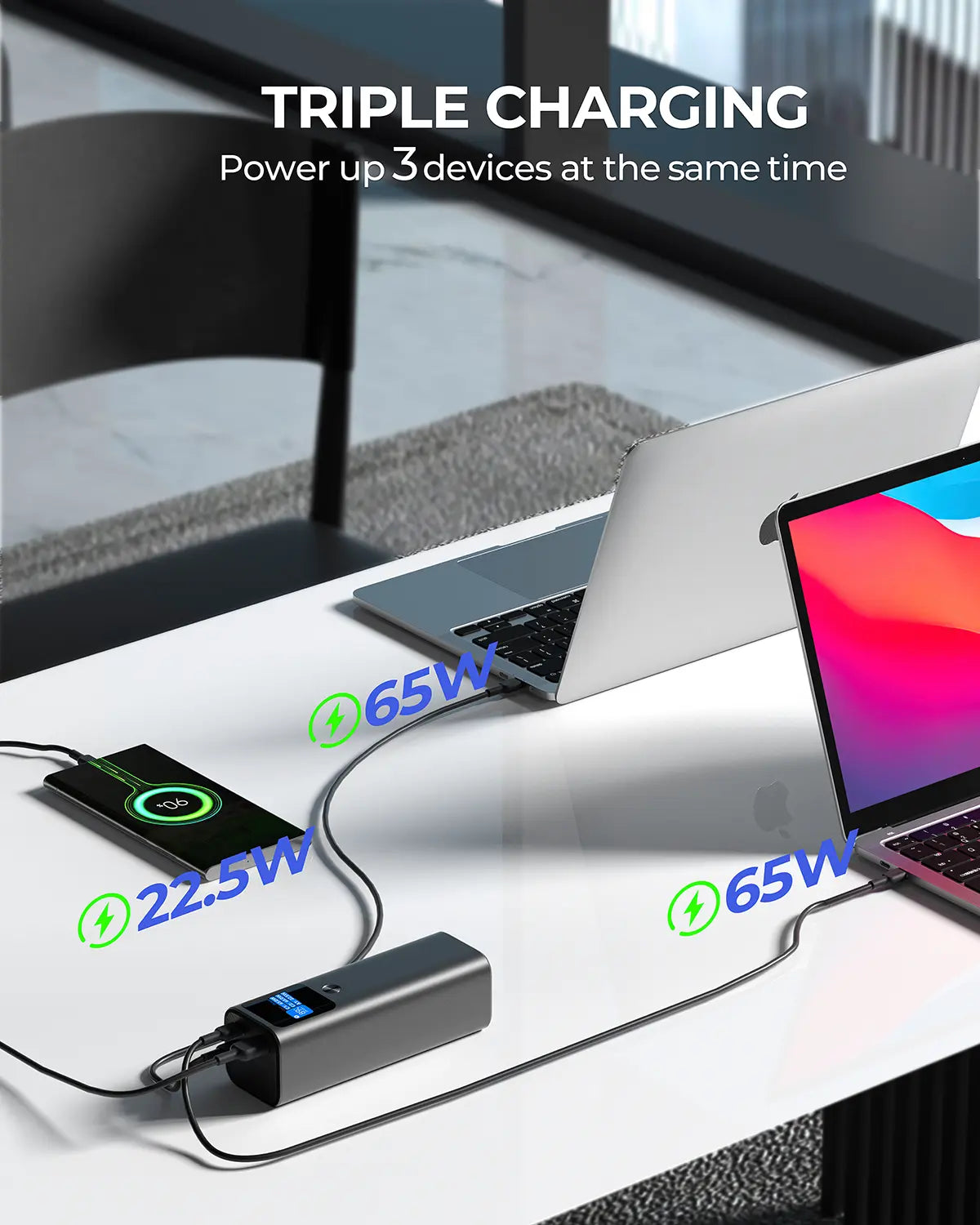 Aukey Sprint X 27.6K 140W 27,600mAh Portable Power Bank with PD3.1 (PB-Y45) Tristar Online
