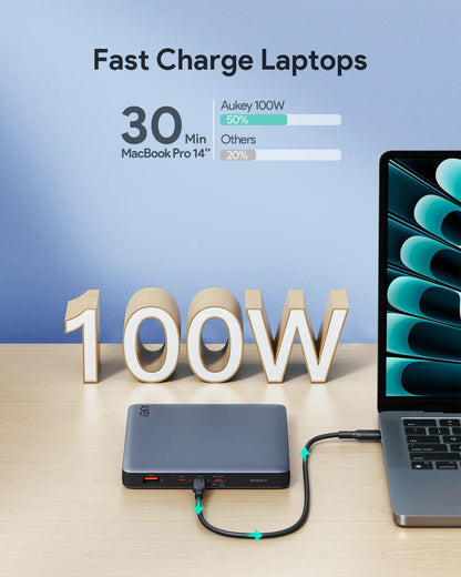 Aukey Sprint X 20K 100W 20000mAh Laptop Power Bank with PD3.0 (PB-Y44) Tristar Online